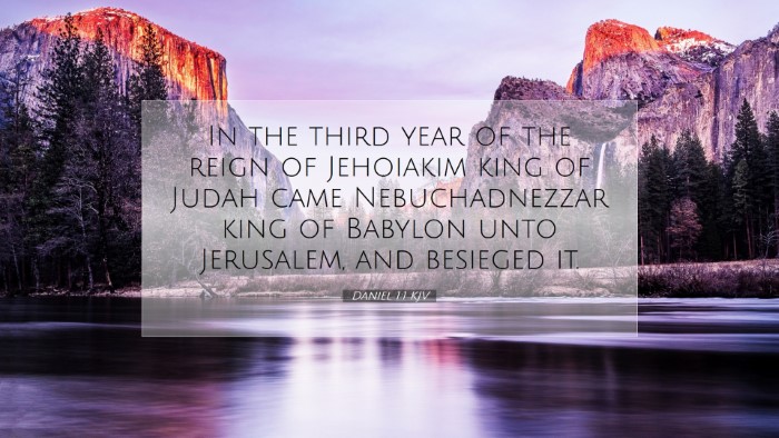 Picture 07 - Daniel 1:1 KJV Desktop Wallpaper - In the third year of the reign of Jehoiakim king - Desktop Bible Verse Wallpaper