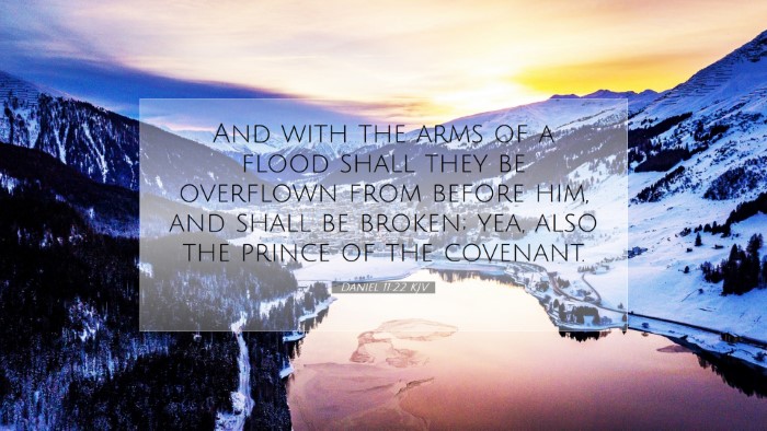 Picture 07 - Daniel 11:22 KJV Desktop Wallpaper - And with the arms of a flood shall they be - Desktop Bible Verse Wallpaper