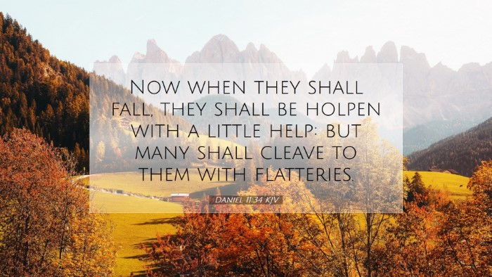 Picture 07 - Daniel 11:34 KJV Desktop Wallpaper - Now when they shall fall, they shall be holpen - Desktop Bible Verse Wallpaper