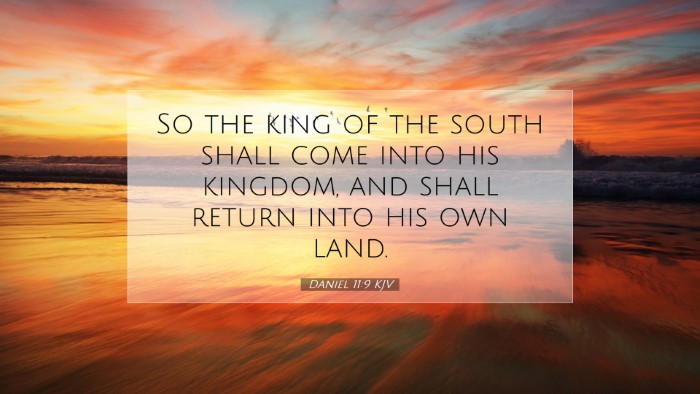 Picture 07 - Daniel 11:9 KJV Desktop Wallpaper - So the king of the south shall come into his - Desktop Bible Verse Wallpaper