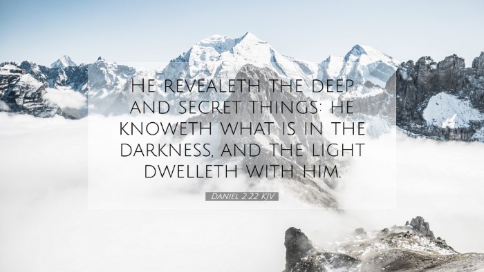 Picture 07 - Daniel 2:22 KJV Desktop Wallpaper - He revealeth the deep and secret things: he - Desktop Bible Verse Wallpaper