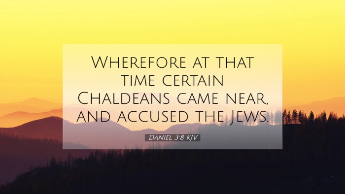 Picture 07 - Daniel 3:8 KJV Desktop Wallpaper - Wherefore at that time certain Chaldeans came - Desktop Bible Verse Wallpaper