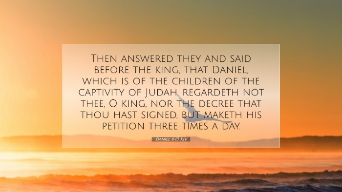 Picture 07 - Daniel 6:13 KJV Desktop Wallpaper - Then answered they and said before the king, That - Desktop Bible Verse Wallpaper