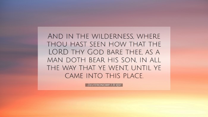 Picture 07 - Deuteronomy 1:31 KJV Desktop Wallpaper - And in the wilderness, where thou hast seen how - Desktop Bible Verse Wallpaper