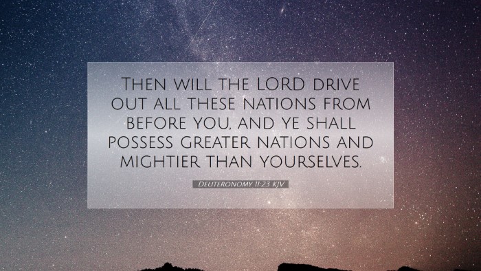 Picture 07 - Deuteronomy 11:23 KJV Desktop Wallpaper - Then will the LORD drive out all these nations - Desktop Bible Verse Wallpaper