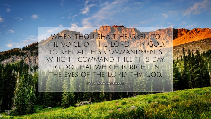 Picture 07 - Deuteronomy 13:18 KJV Desktop Wallpaper - When thou shalt hearken to the voice of the LORD - Desktop Bible Verse Wallpaper