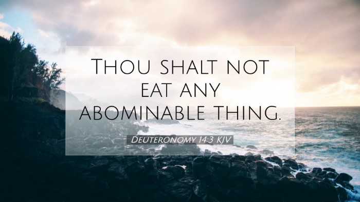 Picture 07 - Deuteronomy 14:3 KJV Desktop Wallpaper - Thou shalt not eat any abominable - Desktop Bible Verse Wallpaper