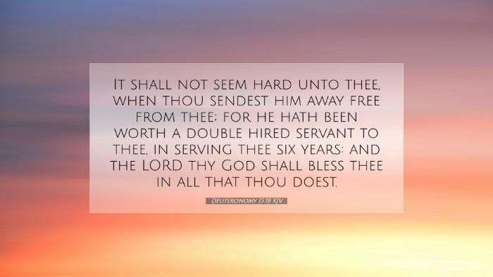 Picture 07 - Deuteronomy 15:18 KJV Desktop Wallpaper - It shall not seem hard unto thee, when thou - Desktop Bible Verse Wallpaper