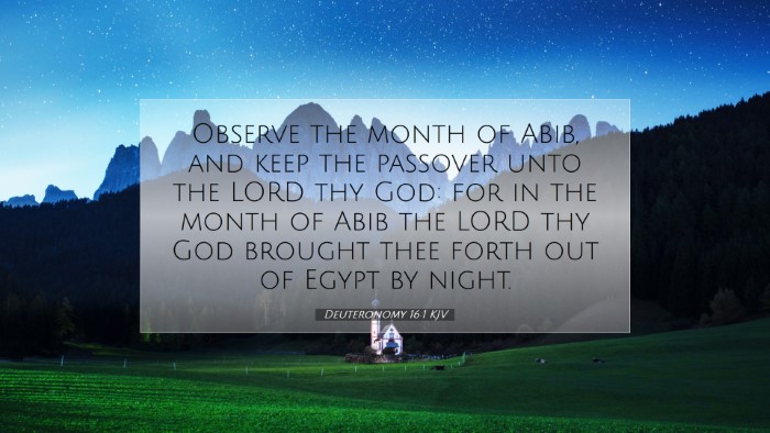 Picture 07 - Deuteronomy 16:1 KJV Desktop Wallpaper - Observe the month of Abib, and keep the passover - Desktop Bible Verse Wallpaper