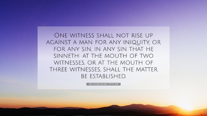 Picture 07 - Deuteronomy 19:15 KJV Desktop Wallpaper - One witness shall not rise up against a man for - Desktop Bible Verse Wallpaper