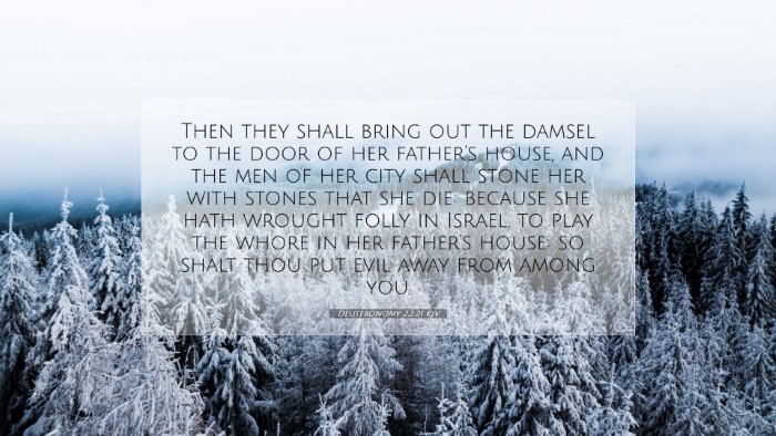 Picture 07 - Deuteronomy 22:21 KJV Desktop Wallpaper - Then they shall bring out the damsel to the door - Desktop Bible Verse Wallpaper