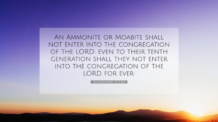 Picture 07 - Deuteronomy 23:3 KJV Desktop Wallpaper - An Ammonite or Moabite shall not enter into the - Desktop Bible Verse Wallpaper