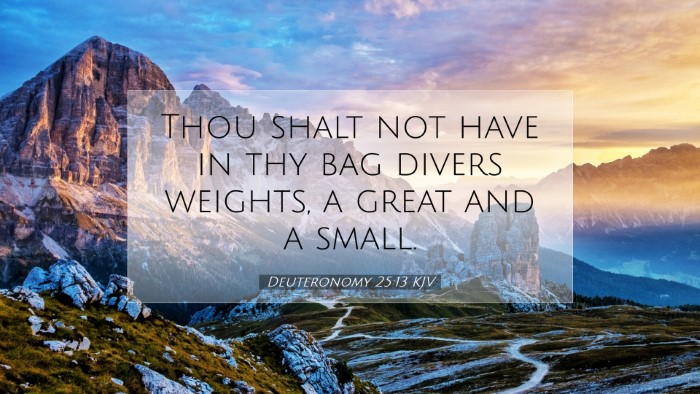 Picture 07 - Deuteronomy 25:13 KJV Desktop Wallpaper - Thou shalt not have in thy bag divers weights, a - Desktop Bible Verse Wallpaper