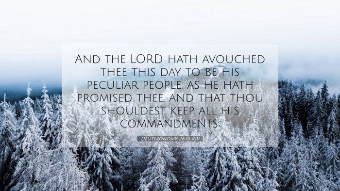Picture 07 - Deuteronomy 26:18 KJV Desktop Wallpaper - And the LORD hath avouched thee this day to be - Desktop Bible Verse Wallpaper