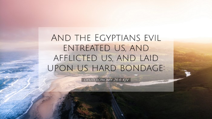 Picture 07 - Deuteronomy 26:6 KJV Desktop Wallpaper - And the Egyptians evil entreated us, and - Desktop Bible Verse Wallpaper