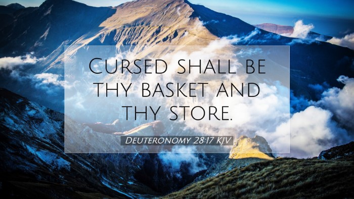 Picture 07 - Deuteronomy 28:17 KJV Desktop Wallpaper - Cursed shall be thy basket and thy - Desktop Bible Verse Wallpaper