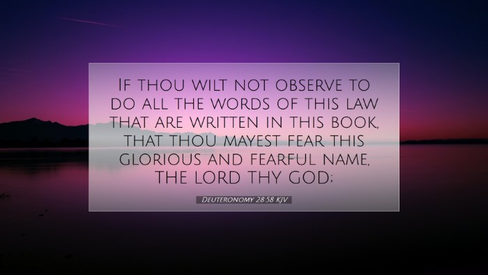 Picture 07 - Deuteronomy 28:58 KJV Desktop Wallpaper - If thou wilt not observe to do all the words of - Desktop Bible Verse Wallpaper