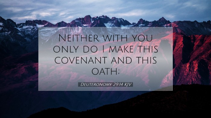 Picture 07 - Deuteronomy 29:14 KJV Desktop Wallpaper - Neither with you only do I make this covenant and - Desktop Bible Verse Wallpaper