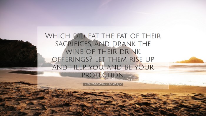 Picture 07 - Deuteronomy 32:38 KJV Desktop Wallpaper - Which did eat the fat of their sacrifices, and - Desktop Bible Verse Wallpaper