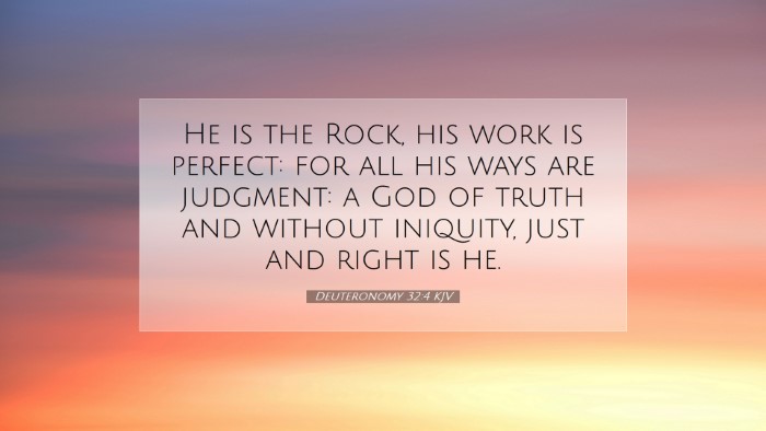 Picture 07 - Deuteronomy 32:4 KJV Desktop Wallpaper - He is the Rock, his work is perfect: for all his - Desktop Bible Verse Wallpaper
