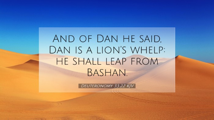 Picture 07 - Deuteronomy 33:22 KJV Desktop Wallpaper - And of Dan he said, Dan is a lion's whelp: he - Desktop Bible Verse Wallpaper