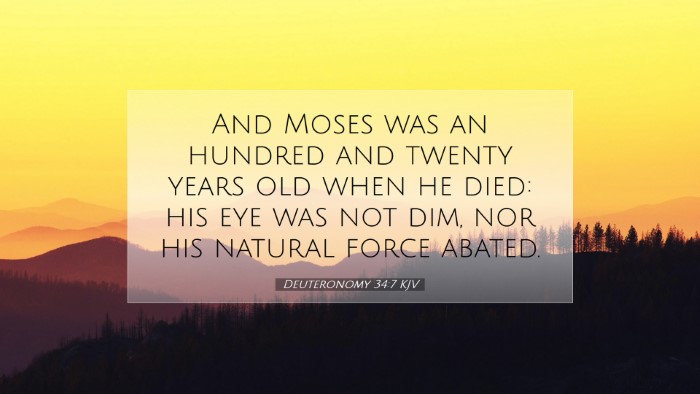 Picture 07 - Deuteronomy 34:7 KJV Desktop Wallpaper - And Moses was an hundred and twenty years old - Desktop Bible Verse Wallpaper