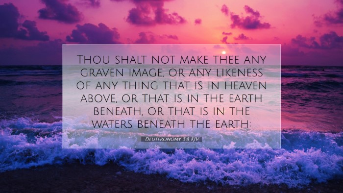 Picture 07 - Deuteronomy 5:8 KJV Desktop Wallpaper - Thou shalt not make thee any graven image, or any - Desktop Bible Verse Wallpaper