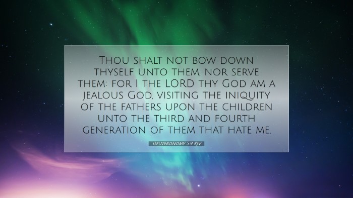 Picture 07 - Deuteronomy 5:9 KJV Desktop Wallpaper - Thou shalt not bow down thyself unto them, nor - Desktop Bible Verse Wallpaper
