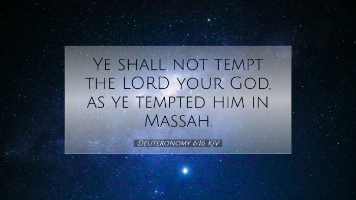 Picture 07 - Deuteronomy 6:16 KJV Desktop Wallpaper - Ye shall not tempt the LORD your God, as ye - Desktop Bible Verse Wallpaper