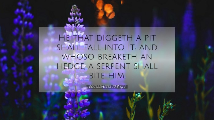 Picture 07 - Ecclesiastes 10:8 KJV Desktop Wallpaper - He that diggeth a pit shall fall into it; and - Desktop Bible Verse Wallpaper