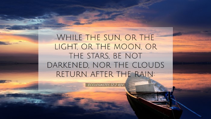 Picture 07 - Ecclesiastes 12:2 KJV Desktop Wallpaper - While the sun, or the light, or the moon, or the - Desktop Bible Verse Wallpaper