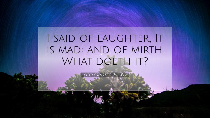 Picture 07 - Ecclesiastes 2:2 KJV Desktop Wallpaper - I said of laughter, It is mad: and of mirth, What - Desktop Bible Verse Wallpaper
