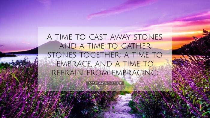 Picture 07 - Ecclesiastes 3:5 KJV Desktop Wallpaper - A time to cast away stones, and a time to gather - Desktop Bible Verse Wallpaper