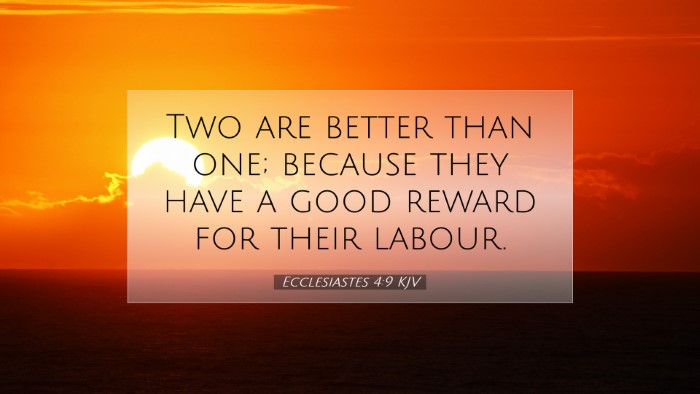 Picture 07 - Ecclesiastes 4:9 KJV Desktop Wallpaper - Two are better than one; because they have a good - Desktop Bible Verse Wallpaper