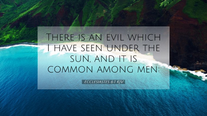 Picture 07 - Ecclesiastes 6:1 KJV Desktop Wallpaper - There is an evil which I have seen under the sun, - Desktop Bible Verse Wallpaper