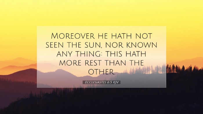 Picture 07 - Ecclesiastes 6:5 KJV Desktop Wallpaper - Moreover he hath not seen the sun, nor known any - Desktop Bible Verse Wallpaper