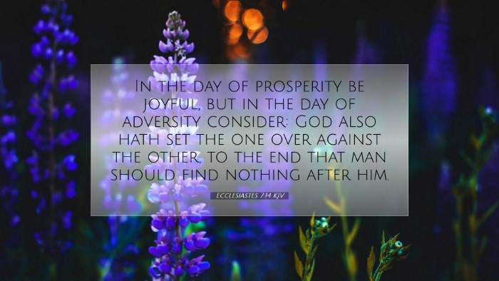 Picture 07 - Ecclesiastes 7:14 KJV Desktop Wallpaper - In the day of prosperity be joyful, but in the - Desktop Bible Verse Wallpaper