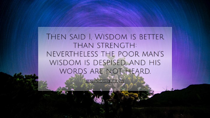 Picture 07 - Ecclesiastes 9:16 KJV Desktop Wallpaper - Then said I, Wisdom is better than strength: - Desktop Bible Verse Wallpaper
