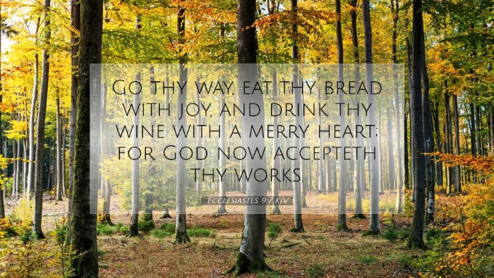 Picture 07 - Ecclesiastes 9:7 KJV Desktop Wallpaper - Go thy way, eat thy bread with joy, and drink thy - Desktop Bible Verse Wallpaper