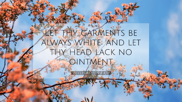 Picture 07 - Ecclesiastes 9:8 KJV Desktop Wallpaper - Let thy garments be always white; and let thy - Desktop Bible Verse Wallpaper