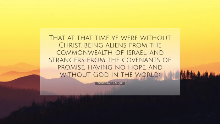 Picture 07 - Ephesians 2:12 KJV Desktop Wallpaper - That at that time ye were without Christ, being - Desktop Bible Verse Wallpaper