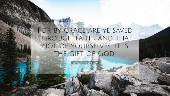 Picture 07 - Ephesians 2:8 KJV Desktop Wallpaper - For by grace are ye saved through faith; and that - Desktop Bible Verse Wallpaper