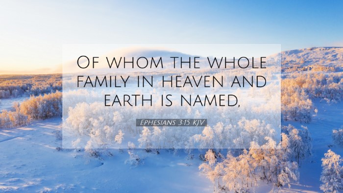 Picture 07 - Ephesians 3:15 KJV Desktop Wallpaper - Of whom the whole family in heaven and earth is - Desktop Bible Verse Wallpaper