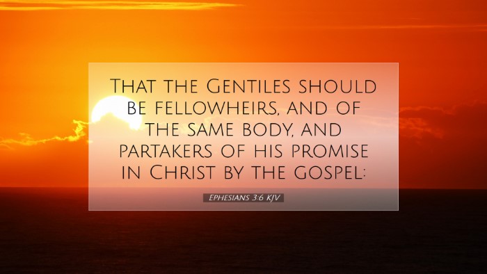 Picture 07 - Ephesians 3:6 KJV Desktop Wallpaper - That the Gentiles should be fellowheirs, and of - Desktop Bible Verse Wallpaper