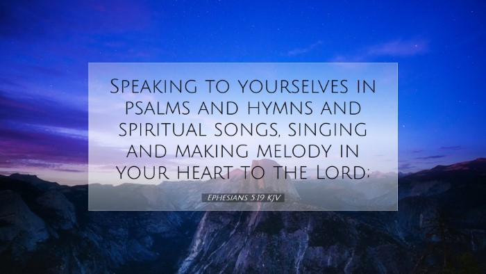 Picture 07 - Ephesians 5:19 KJV Desktop Wallpaper - Speaking to yourselves in psalms and hymns and - Desktop Bible Verse Wallpaper