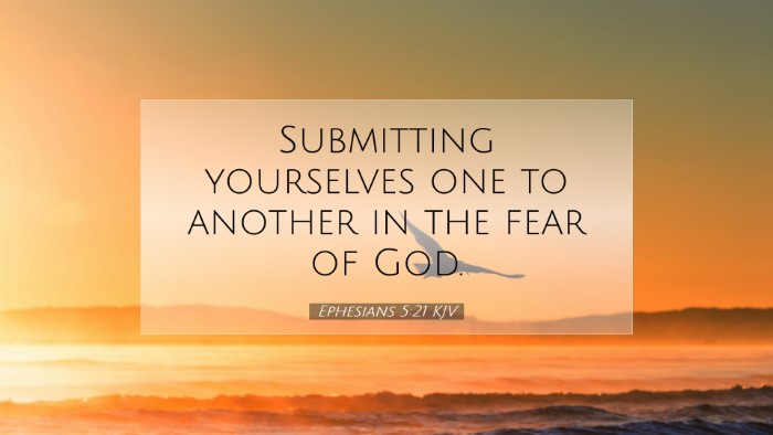 Picture 07 - Ephesians 5:21 KJV Desktop Wallpaper - Submitting yourselves one to another in the fear - Desktop Bible Verse Wallpaper