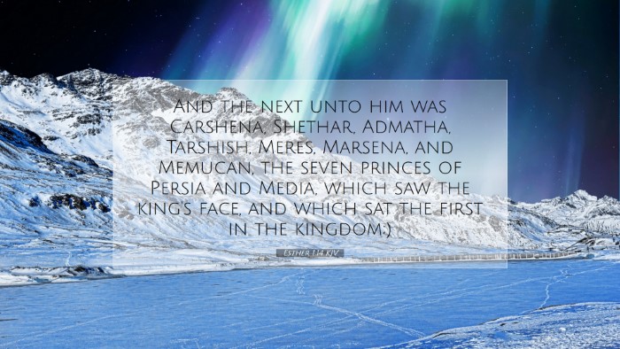 Picture 07 - Esther 1:14 KJV Desktop Wallpaper - And the next unto him was Carshena, Shethar, - Desktop Bible Verse Wallpaper
