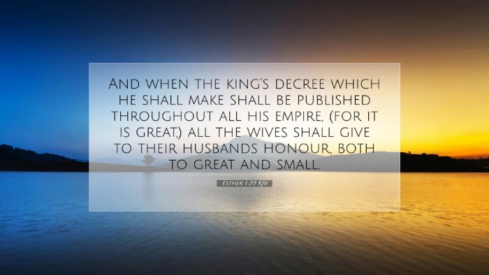 Picture 07 - Esther 1:20 KJV Desktop Wallpaper - And when the king's decree which he shall make - Desktop Bible Verse Wallpaper