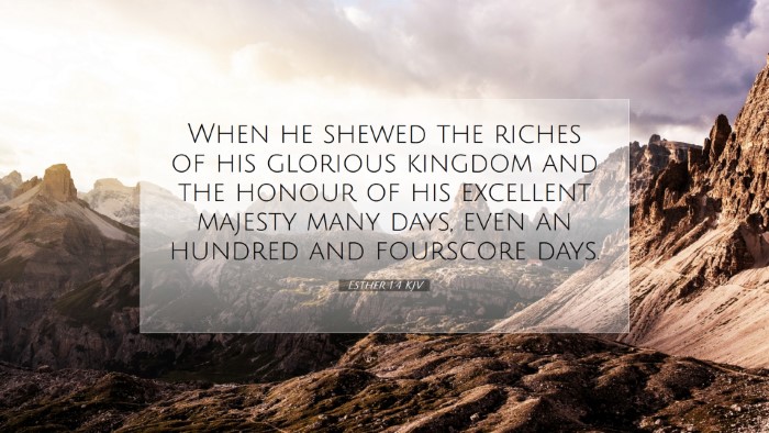 Picture 07 - Esther 1:4 KJV Desktop Wallpaper - When he shewed the riches of his glorious kingdom - Desktop Bible Verse Wallpaper