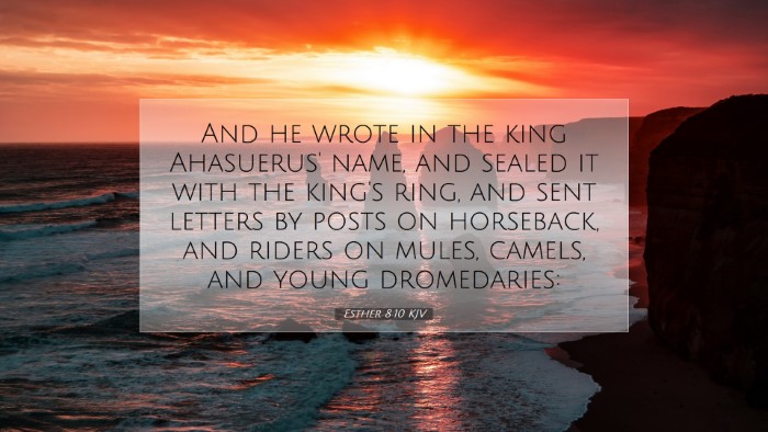 Picture 07 - Esther 8:10 KJV Desktop Wallpaper - And he wrote in the king Ahasuerus' name, and - Desktop Bible Verse Wallpaper